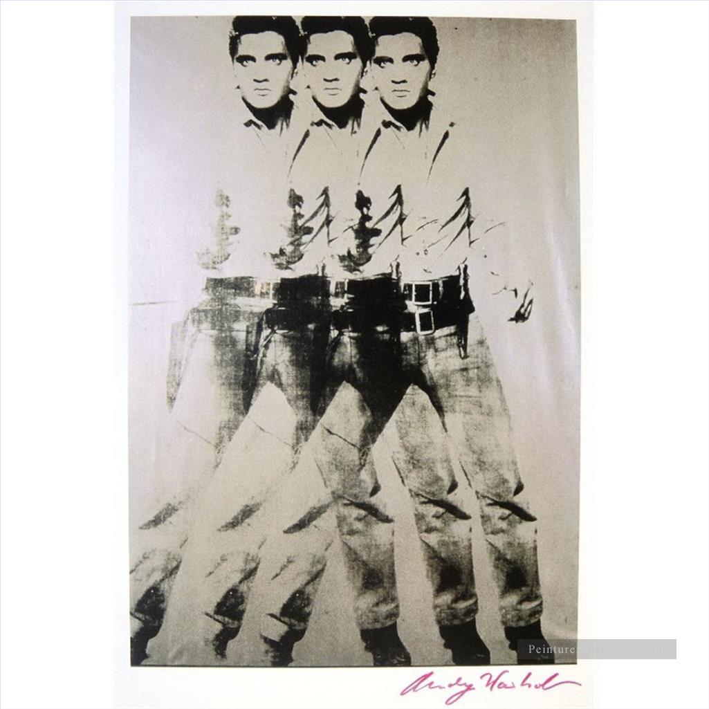 Triple Elvis Andy Warhol Peintures à l'huile